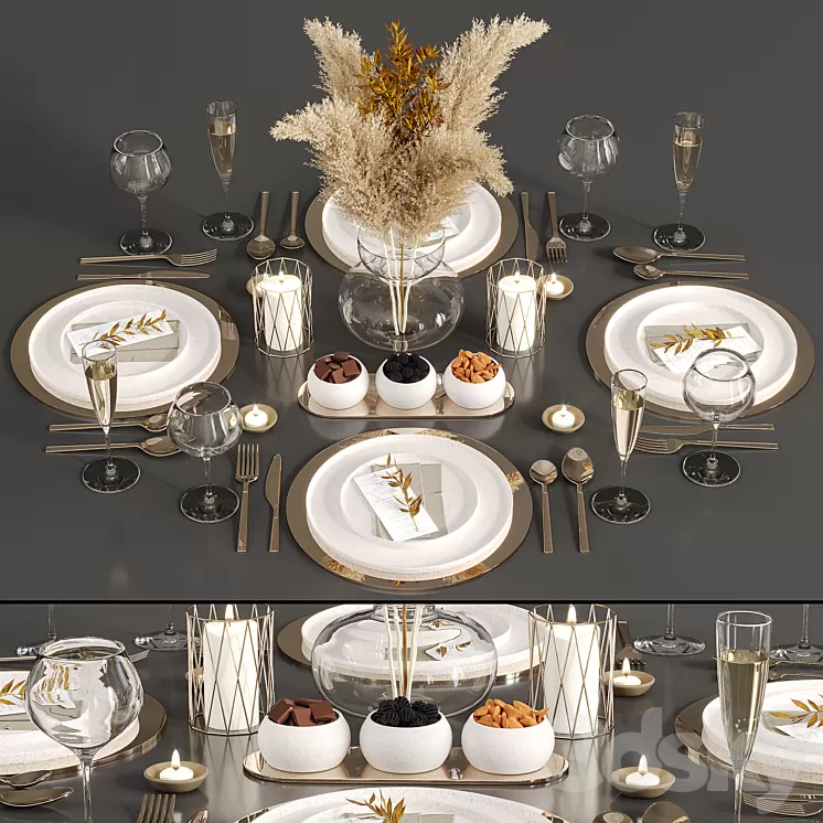 Table set 02 3D Model