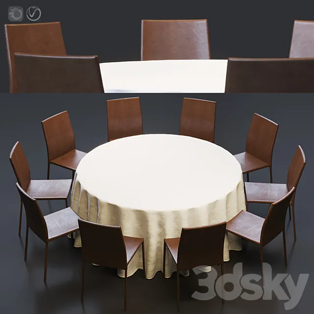 Table set lignet roset 3DModel