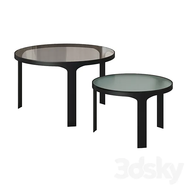 Table set Oni Ø 70 cm _ Ø 50 cm 3D Model