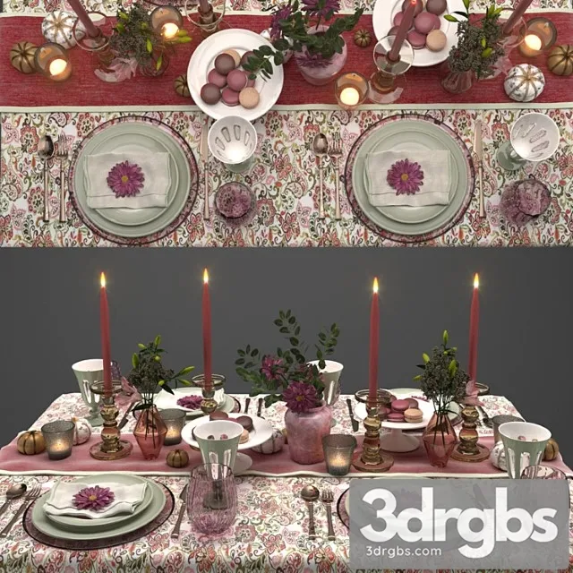 Table Setting 002 1 3D Model Free