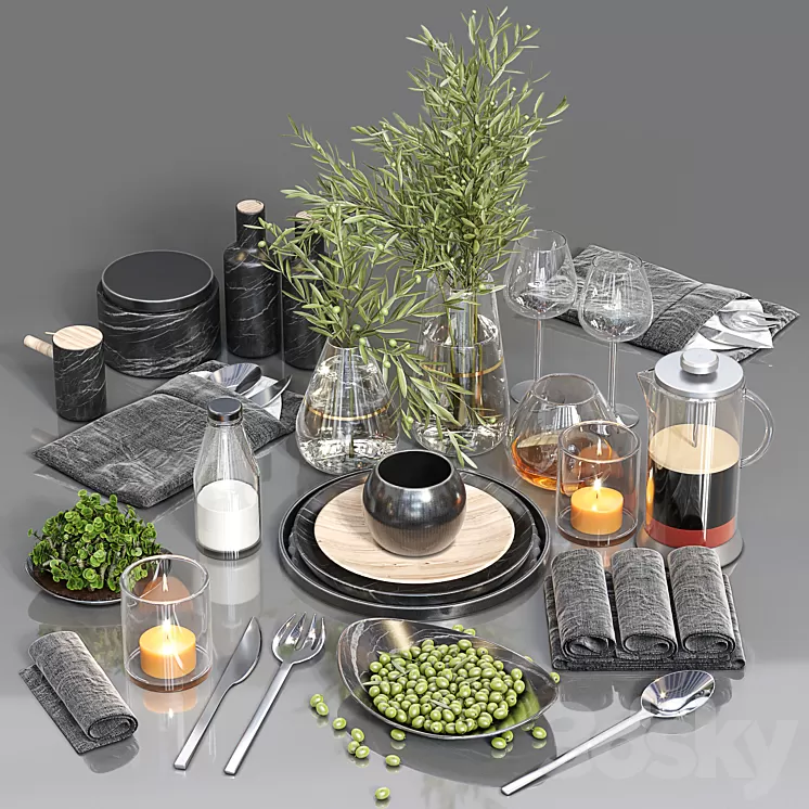 Table Setting 02 3D Model
