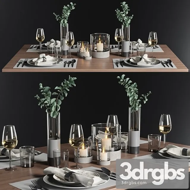 Table Setting 1 3D Model Free