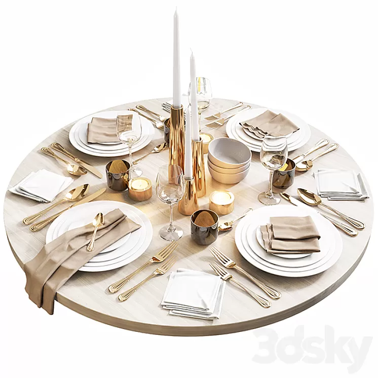 Table setting 10 3D Model