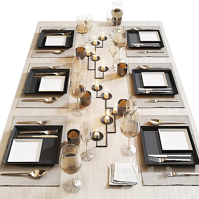Table setting 12 3DModel