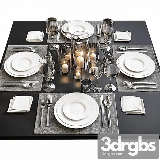 Table setting 14 3D Model Free