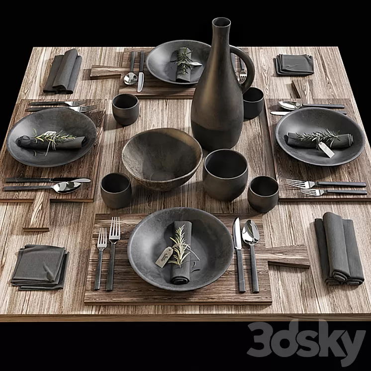 Table setting 15 3D Model