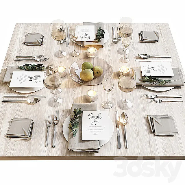 Table setting 16 3DModel