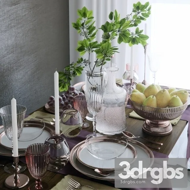 Table Setting 17 3D Model Download