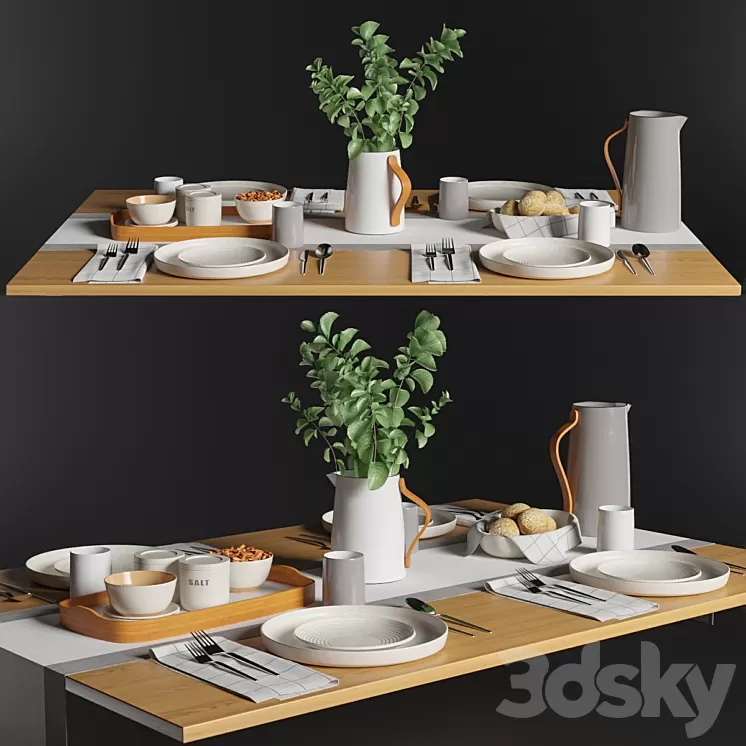 Table setting 2 3D Model