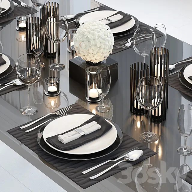 Table setting 2 3DModel