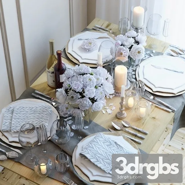 Table Setting 20 3D Model Download