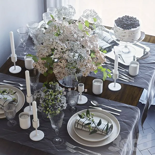 Table setting 24 3D Model