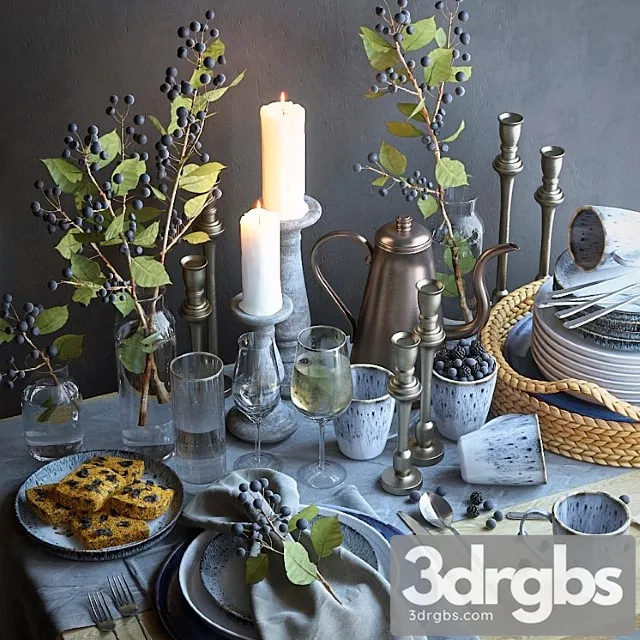 Table setting 25 3D Model Free