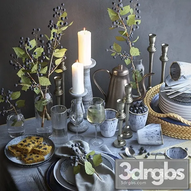 Table Setting 25 3D Model Free