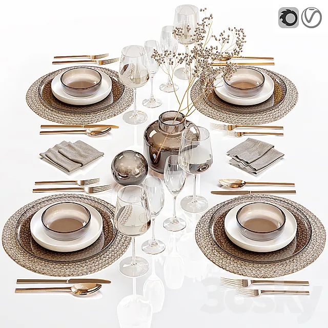 Table setting 28 3DModel