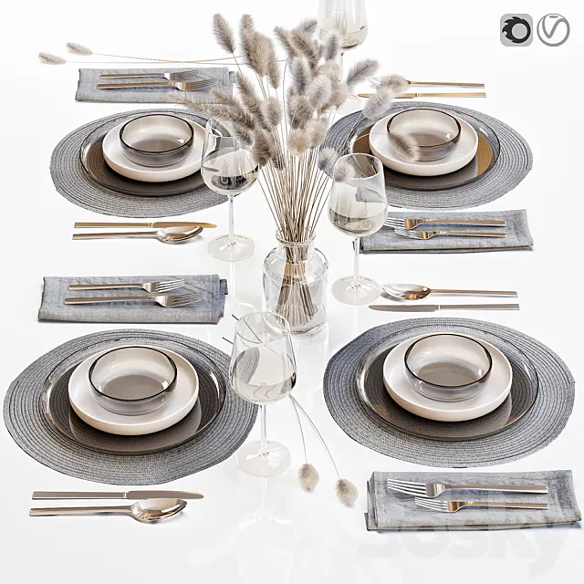 Table setting 35 3D Model