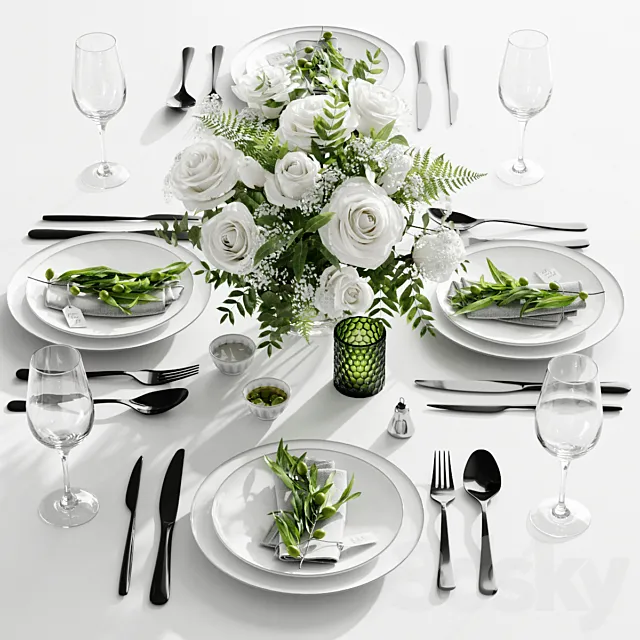 Table setting 4 3DModel