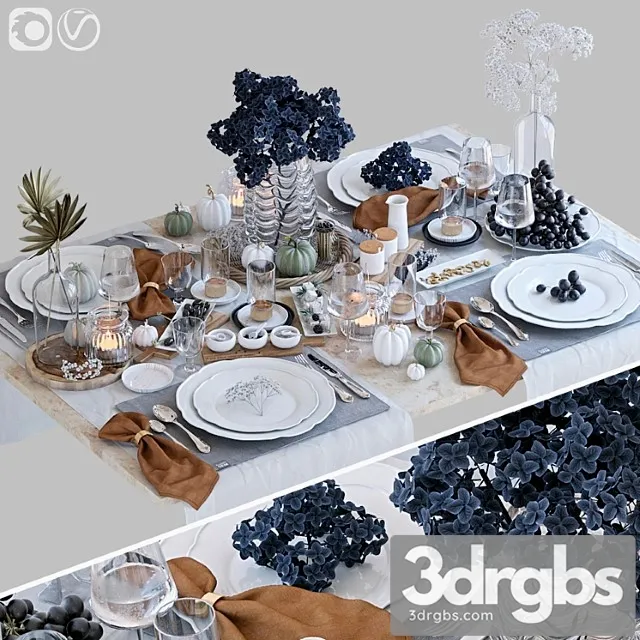 Table setting 40 3D Model Download