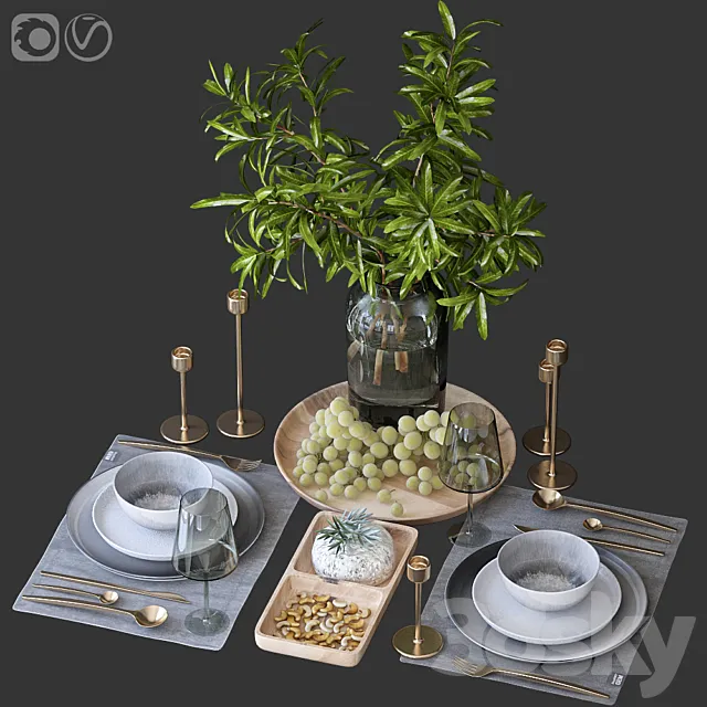 Table setting 50 3D Model