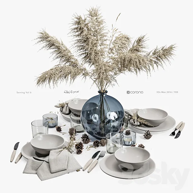 Table setting 6 3D Model