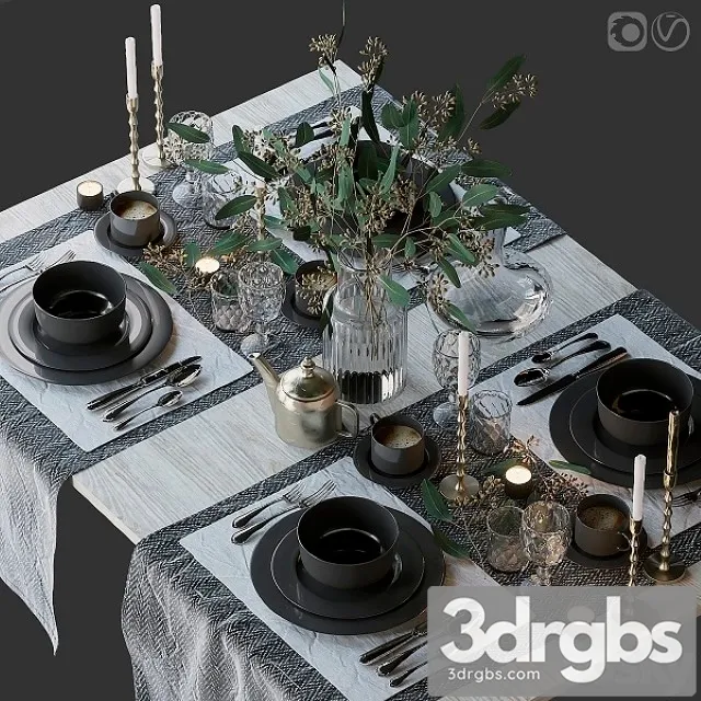 Table Setting 68 3D Model Free