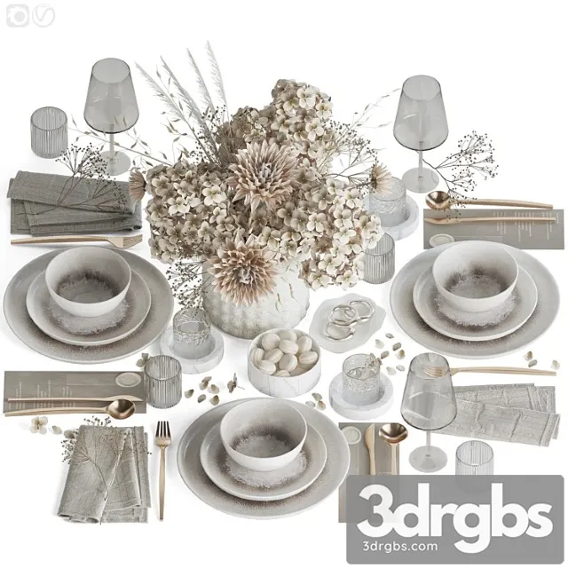 Table Setting 83 3D Model Free
