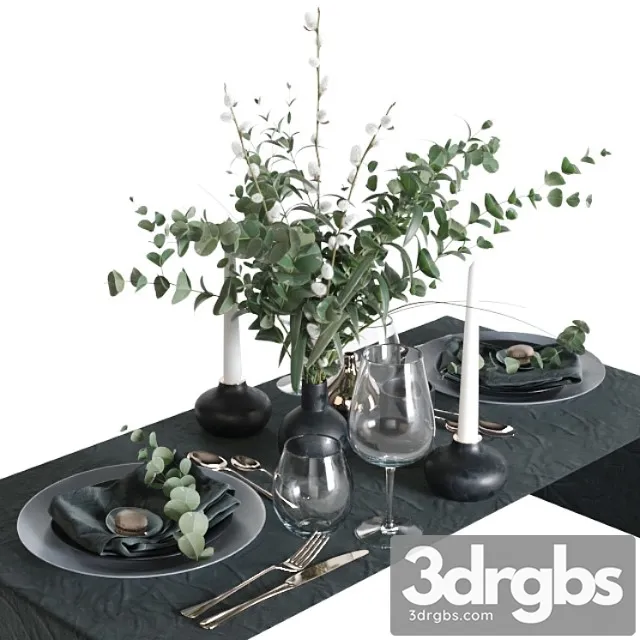 Table setting d 1 (vray next) 3D Model Free