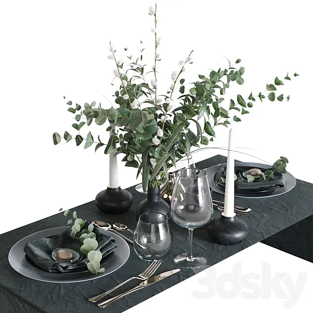 Table setting D_1 (vray NEXT) Free Download