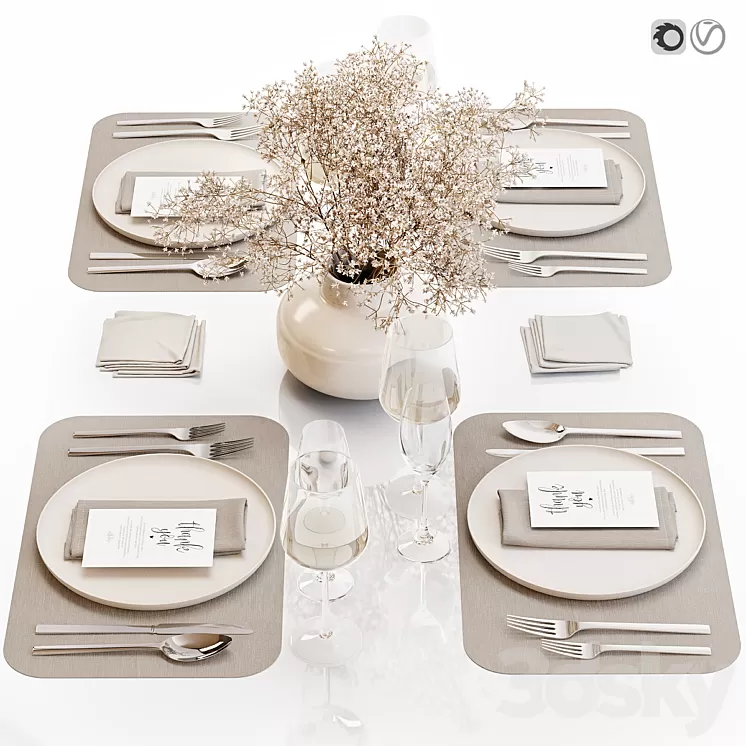 Table setting / Table setting 37 3D Model