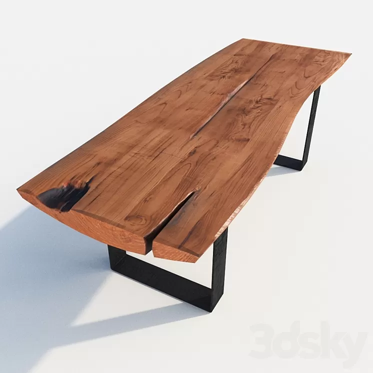 Table solid wood 3D Model
