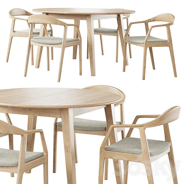 Table Stockholm Chair Sapporo 3D Model