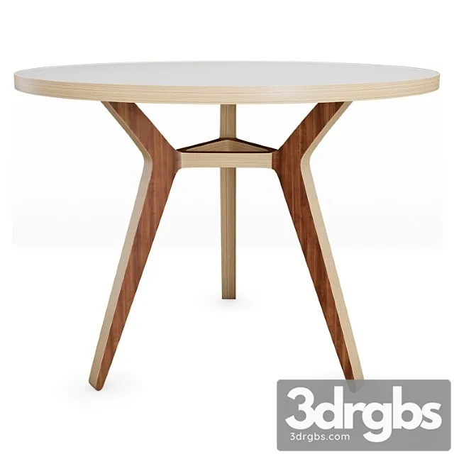 Table taby walnut white 100 unika moblar 2 3D Model Free