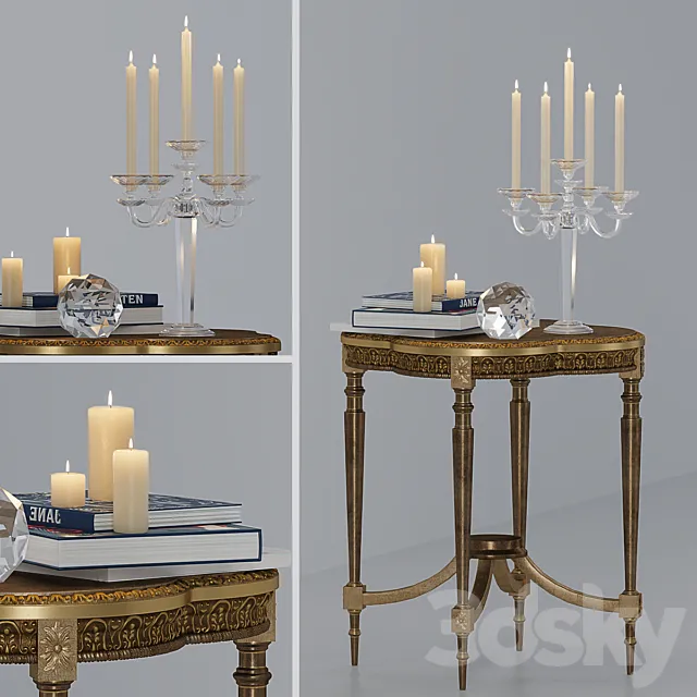 Table tavolino quadrifoglio 3D Model