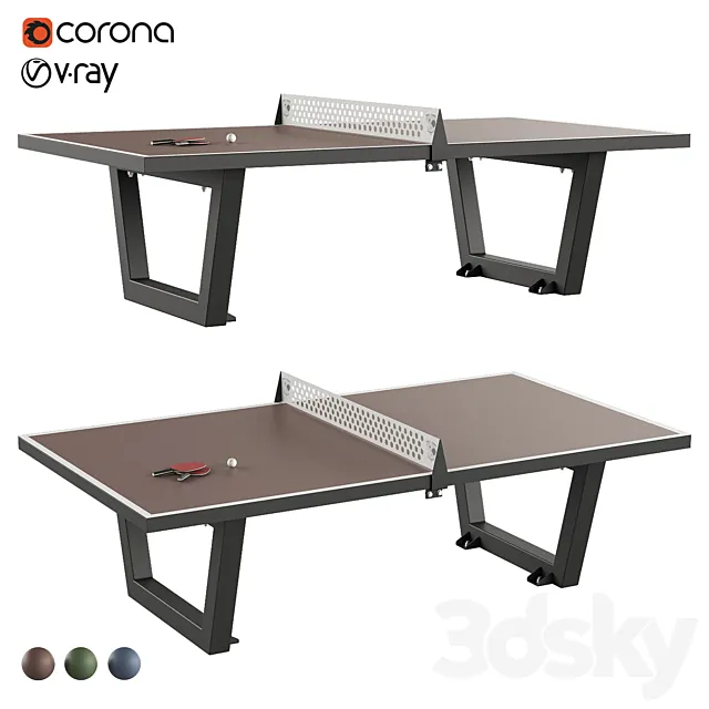 Table Tennis Ping Pong 3D Model