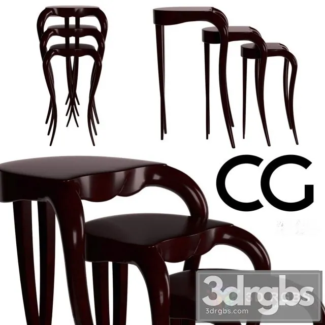 Table Triplets Christopher Guy 3D Model Free
