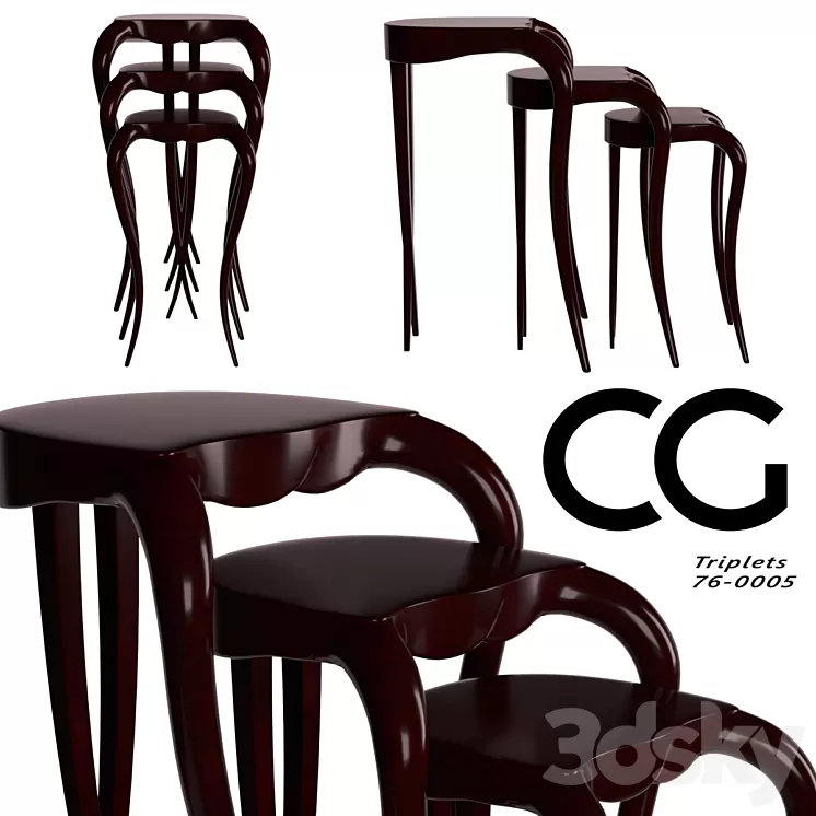 Table Triplets Christopher Guy 3D Model