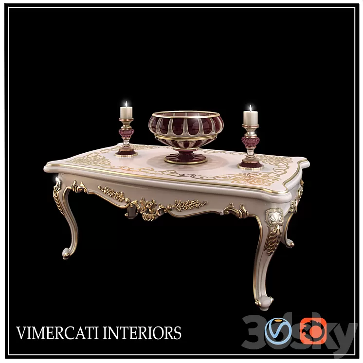 table VIMERCATI INTERIORS 3D Model