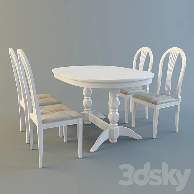 Table with chairs 3DModel