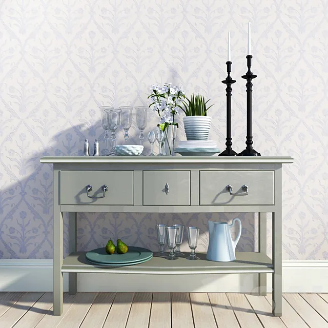 Table with decor 3DModel