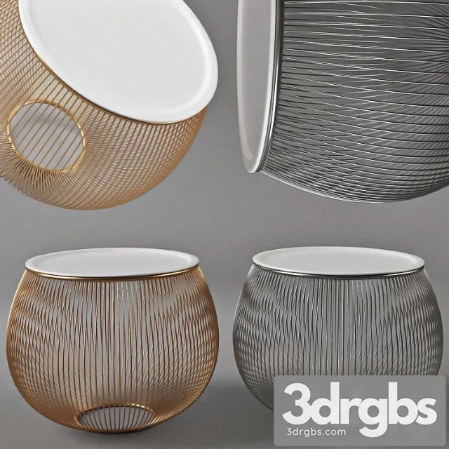 Table with iron bars. zara home 2 3D Model Free