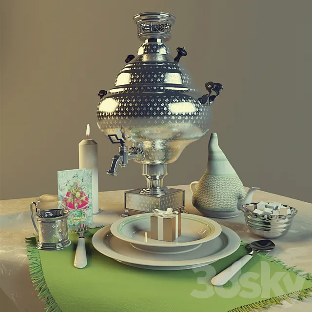 Table with Samovar Free Download