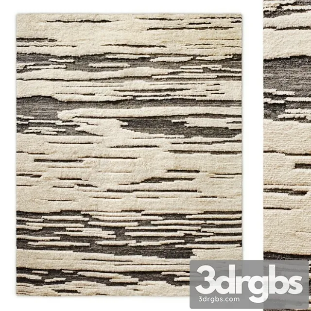 Tableau hand-knotted wool rug rh 3D Model Free