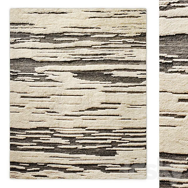 Tableau Hand-Knotted Wool Rug RH 3D Model