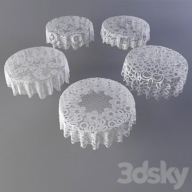 Tablecloths lace 3D Model