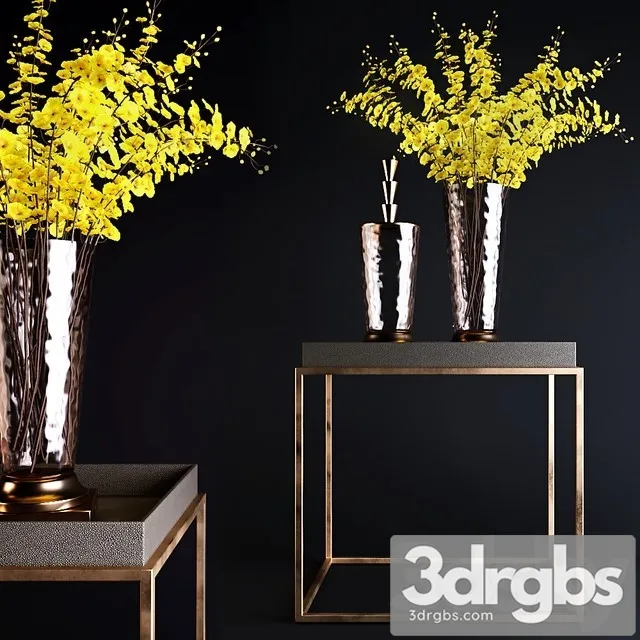 Tables Rh Yellow Flowers 2 3D Model Free