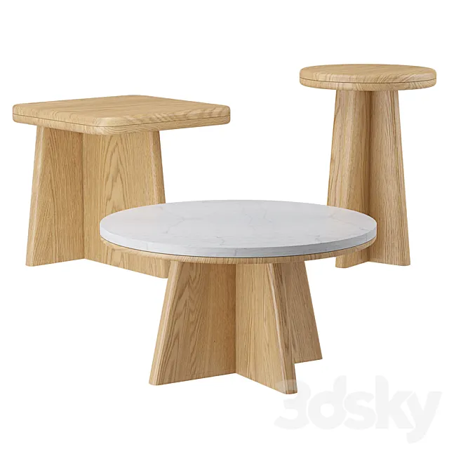 Tables Set Echos La Redoute 3DModel