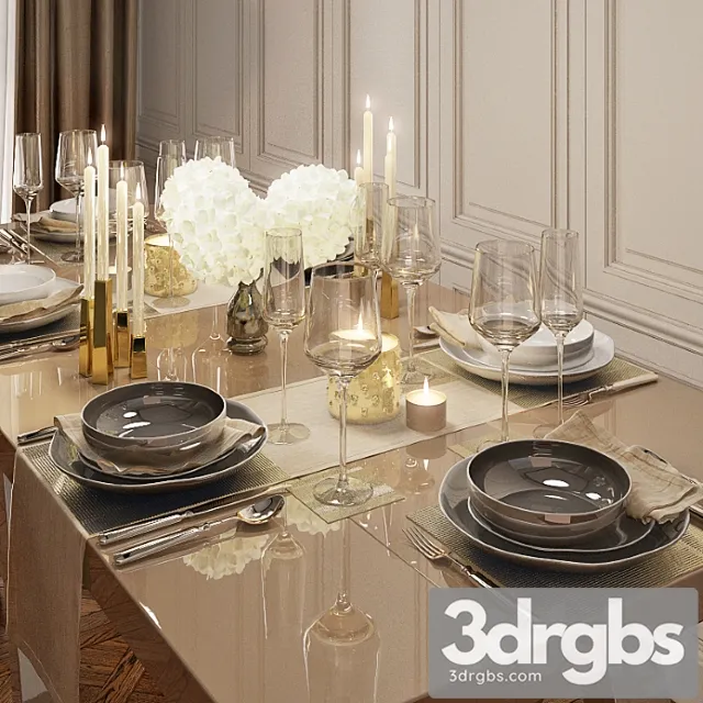 Tableware by kelly hoppen 3D Model Free