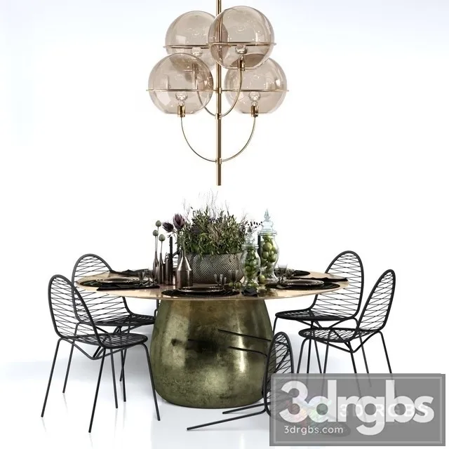 Tableware Decoration Set 3D Model Free