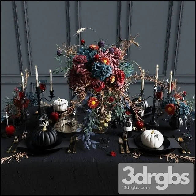 Tableware Halloween 3D Model Free