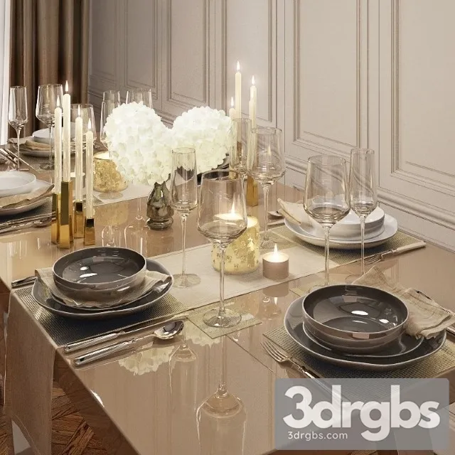 Tableware Kelly Hoppen 3D Model Free